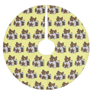Jupon De Sapin En Polyester Brossé Illustration de gâteau de pain d'épices