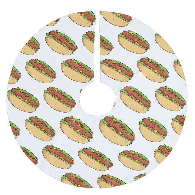 Jupon De Sapin En Polyester Brossé Illustration de Hot dog (Devant)