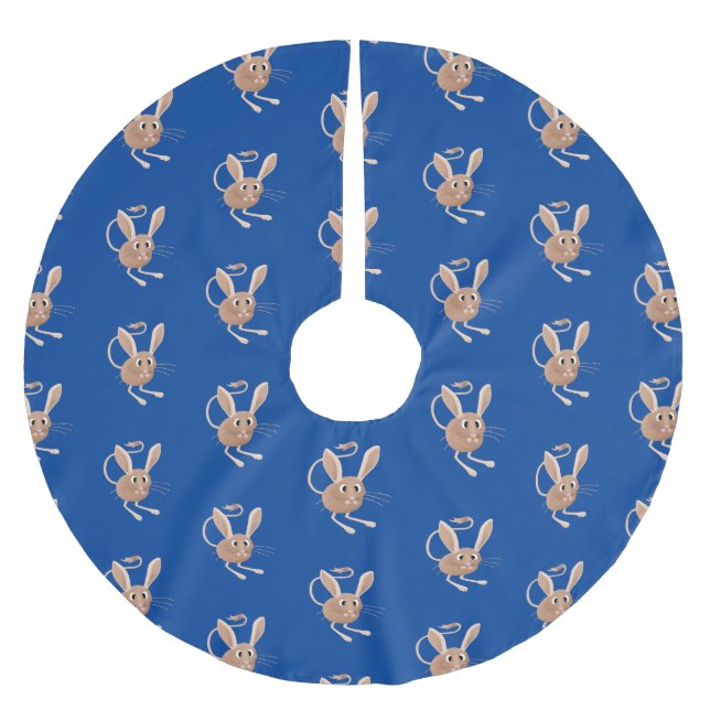 Jupon De Sapin En Polyester Brossé Illustration de jerboa aux longues oreilles (Devant)