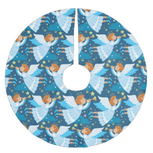 Jupon De Sapin En Polyester Brossé Illustration de la carte postale de Noël