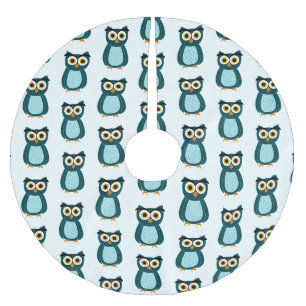 Jupon De Sapin En Polyester Brossé Illustration de la chouette bleue