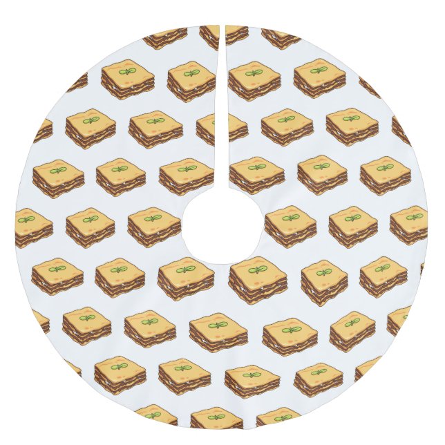 Jupon De Sapin En Polyester Brossé Illustration de Lasagna (Devant)