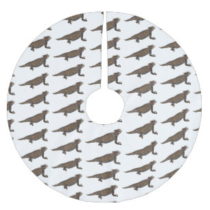 Jupon De Sapin En Polyester Brossé Illustration de lézard à cornes de Regal