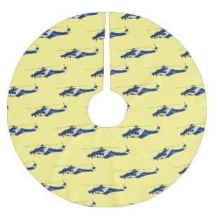 Jupon De Sapin En Polyester Brossé Illustration de l'hélicoptère de police
