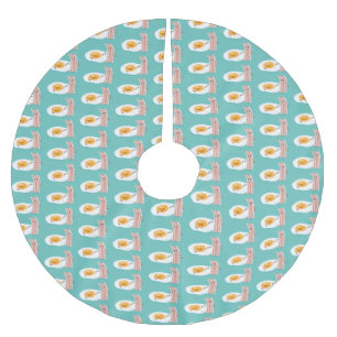 Jupon De Sapin En Polyester Brossé Illustration de l'oeuf de Cute kawaii et du bacon