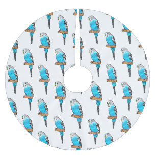 Jupon De Sapin En Polyester Brossé Illustration de l'oiseau bleu budgerigar