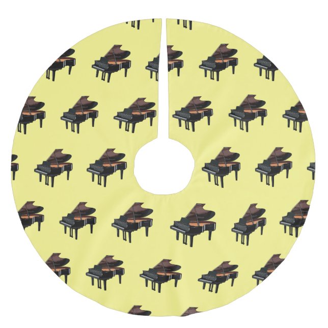 Jupon De Sapin En Polyester Brossé Illustration de piano (Devant)