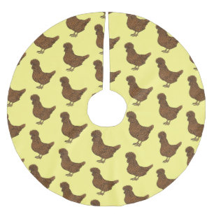 Jupon De Sapin En Polyester Brossé Illustration de poulet à la polis chamois