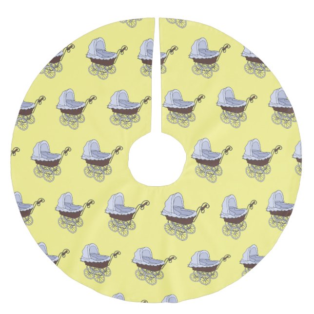 Jupon De Sapin En Polyester Brossé Illustration de poussette (Devant)