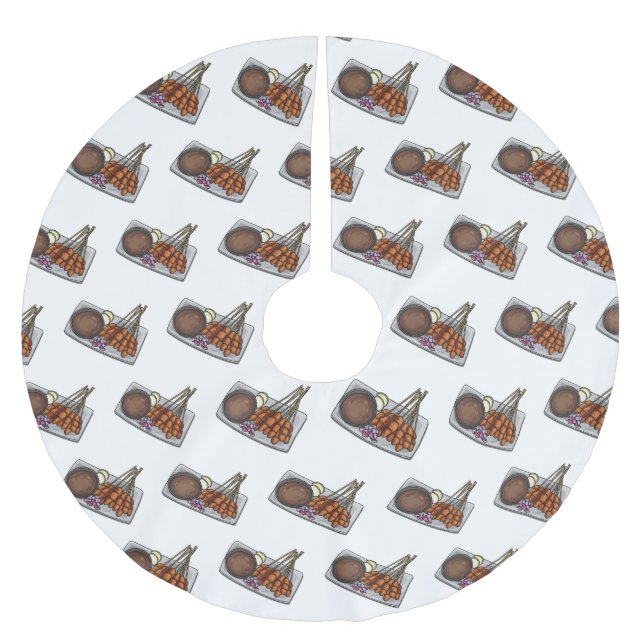 Jupon De Sapin En Polyester Brossé Illustration de Satay (Devant)