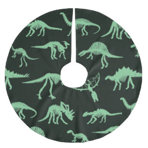 Jupon De Sapin En Polyester Brossé Illustration de silhouette Vintage des os de dinos