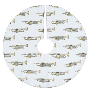 Jupon De Sapin En Polyester Brossé Illustration de trompette
