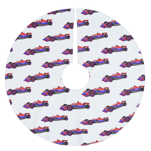 Jupon De Sapin En Polyester Brossé Illustration de voiture de course professionnelle (Devant)