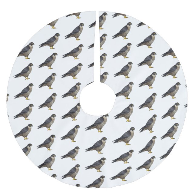 Jupon De Sapin En Polyester Brossé Illustration d'oiseau de faucon pèlerin (Devant)