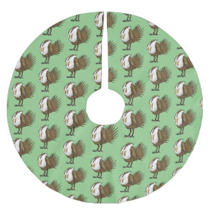 Jupon De Sapin En Polyester Brossé Illustration d'oiseau de tétras des armoises
