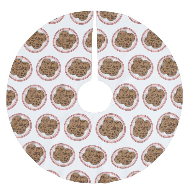 Jupon De Sapin En Polyester Brossé Illustration du cookie de puce à chocolat (Devant)