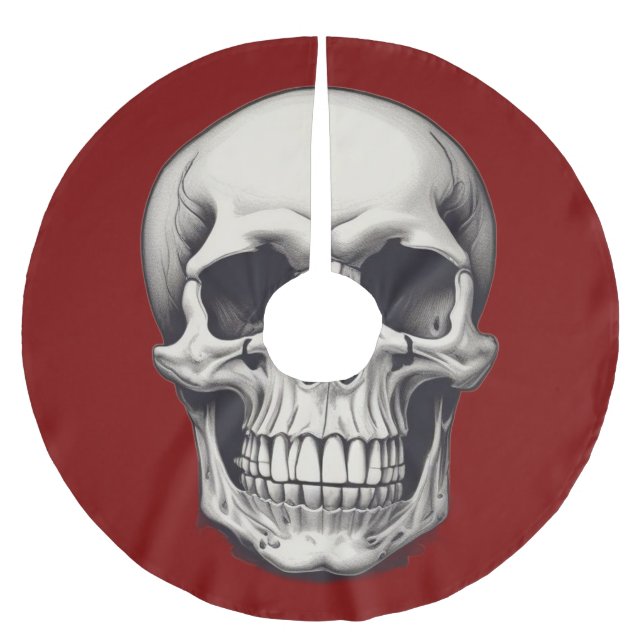 Jupon De Sapin En Polyester Brossé Illustration du crâne (Devant)