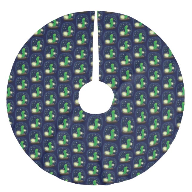 Jupon De Sapin En Polyester Brossé Illustration du ver vert mou (Devant)