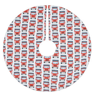 Jupon De Sapin En Polyester Brossé Illustration d'un camion kawaii rouge mou