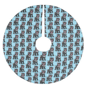 Jupon De Sapin En Polyester Brossé Illustration d'un diable de Tasmanie affamé