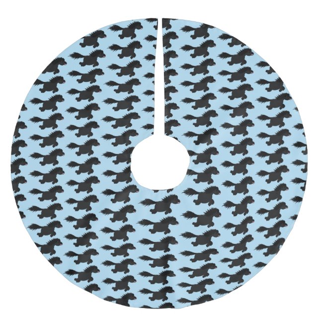 Jupon De Sapin En Polyester Brossé Illustration d'un poney de Shetland mignon (Devant)