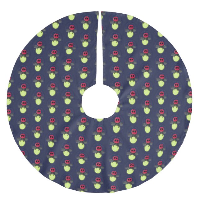 Jupon De Sapin En Polyester Brossé Illustration d'une luciole à éclair mignon (Devant)