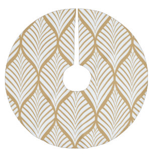 Jupon De Sapin En Polyester Brossé Illustration géométrique Feuille Vintage sans soud