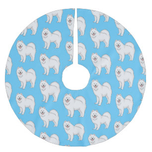 Jupon De Sapin En Polyester Brossé Illustration Samoyed dog