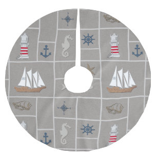 Jupon De Sapin En Polyester Brossé Illustration thématique marine