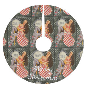 Jupon De Sapin En Polyester Brossé Illustration vintage Retro Pin-up Thunder_Cove
