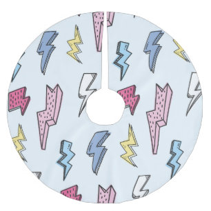 Jupon De Sapin En Polyester Brossé Illustration vintage sans fil tonnerre