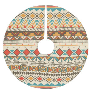 Jupon De Sapin En Polyester Brossé Illustration Vintage tribale aztèque