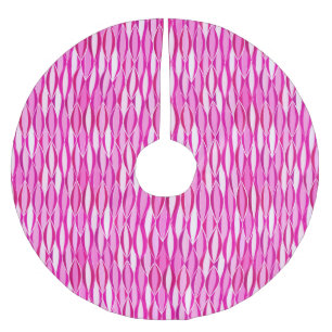 Jupon De Sapin En Polyester Brossé Impression du ruban du milieu du siècle - orchidée