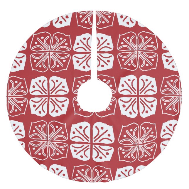 Jupon De Sapin En Polyester Brossé Indonésien Batik Kawung Gurda Design (Devant)