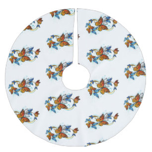 Jupon De Sapin En Polyester Brossé Infinité de papillons monarques