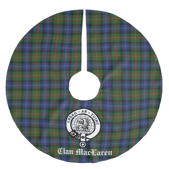 Jupon De Sapin En Polyester Brossé Insigne de Clan MacLaren et Tartan Personnalisable (Devant)
