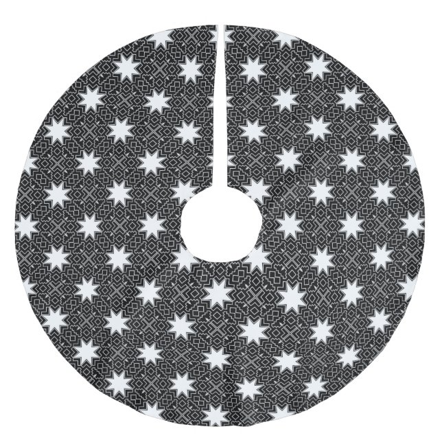 Jupon De Sapin En Polyester Brossé INV géométrique étoile (Devant)
