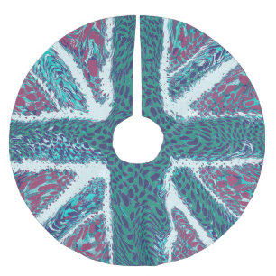 Jupon De Sapin En Polyester Brossé Jade Purple Union Jack Liquid Art, Animal sauvage