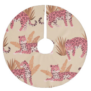 Jupon De Sapin En Polyester Brossé Jaguar rose : mignon Vintage sans joint