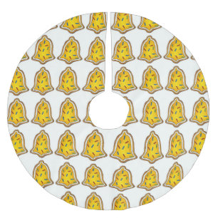 Jupon De Sapin En Polyester Brossé Jaune Bell Noël Sucre Cookie Sprinkies