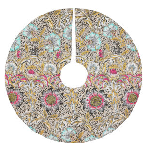 Jupon De Sapin En Polyester Brossé Jaune vintage rose Corncockle de William Morris