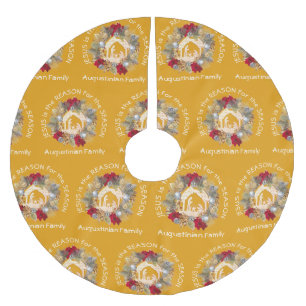 Jupon De Sapin En Polyester Brossé JÉSUS JAUNE EST LA RAISON DE LA FEMME DE Noël