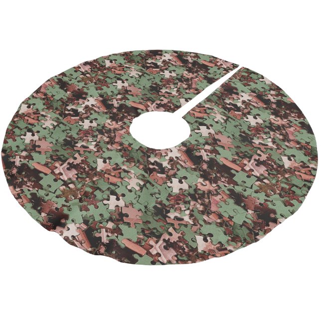 Jupon De Sapin En Polyester Brossé Jigsaw Puzzle Nouveauté (Angle)