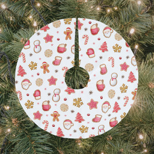Jupon De Sapin En Polyester Brossé Joli biscuit de Noël au gingembre