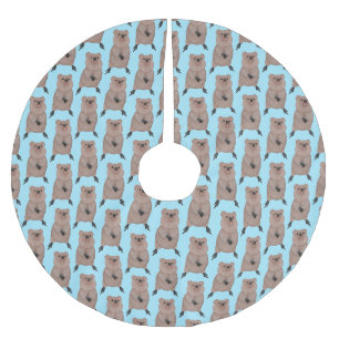 Jupon De Sapin En Polyester Brossé Joli sourire mignon dessin animé quokka
