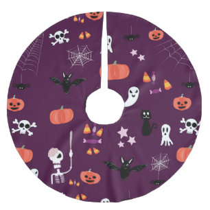 Jupon De Sapin En Polyester Brossé Jolie Art Halloween Effrayant