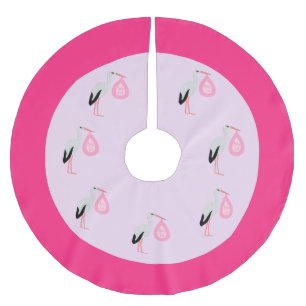 Jupon De Sapin En Polyester Brossé Jolie chatte rose bébé fille Stork