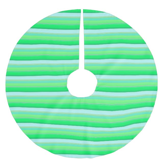 Jupon De Sapin En Polyester Brossé Jolies rayures vert aqua (Devant)