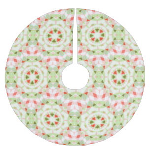 Jupon De Sapin En Polyester Brossé Jolly Noël Rouge Vert rose joyeux étoile Motif