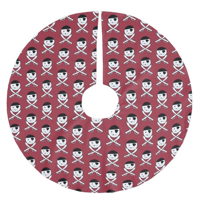 Jupon De Sapin En Polyester Brossé Jolly roger convivial (Devant)